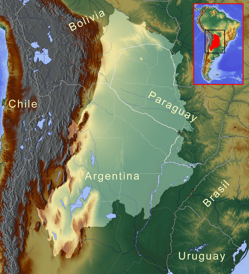 Map of the Gran Chaco