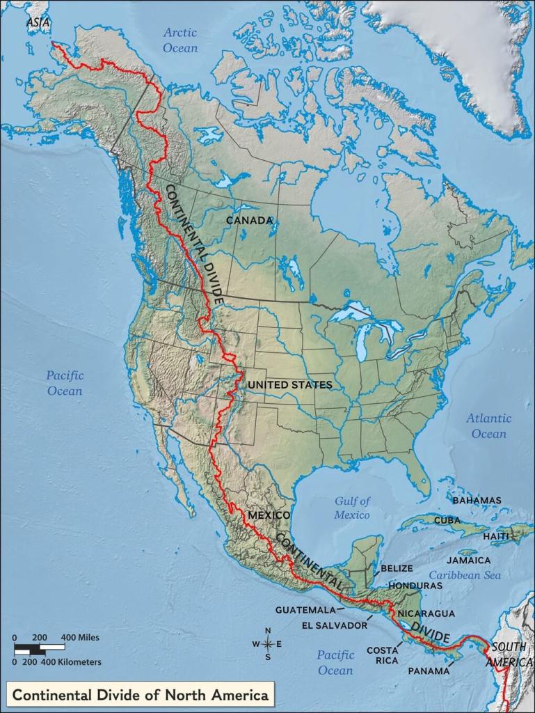 Continental Divide in North America