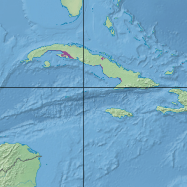 Map depicting the location of the Cuban wetlands (in purple).