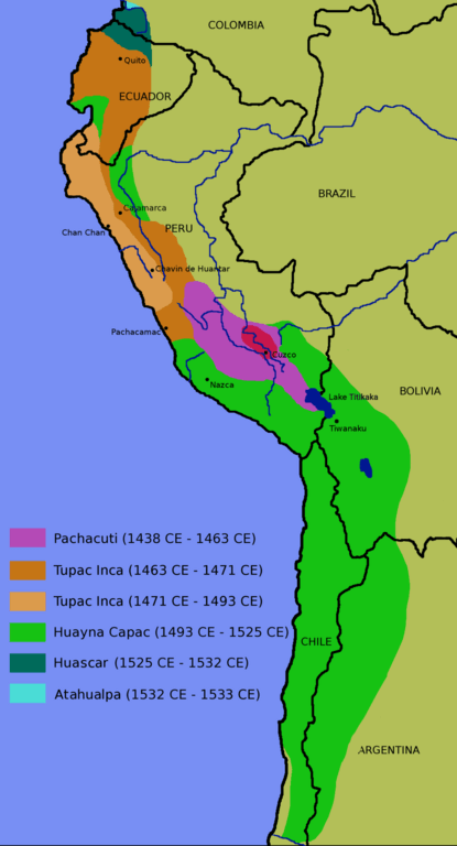 Inca expansion map.