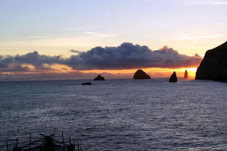 Sunset over Malpelo Island, Colombia