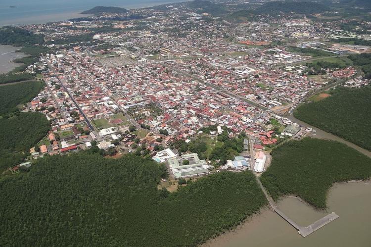Aerial view of Cayenne, French Guiana