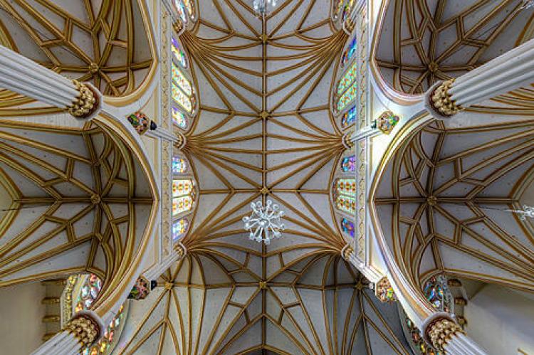 Ceiling of Sanctuary of Las Lajas, Ipiales, Colombia