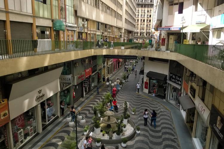 Galeria Nova Barão, a street mall in downtown Sao Paulo