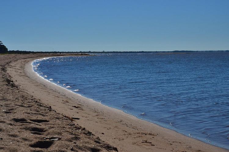 Caramuru Beach on Lagoa dos Patos in Arambaré in Rio Grande do Sul, Brazil