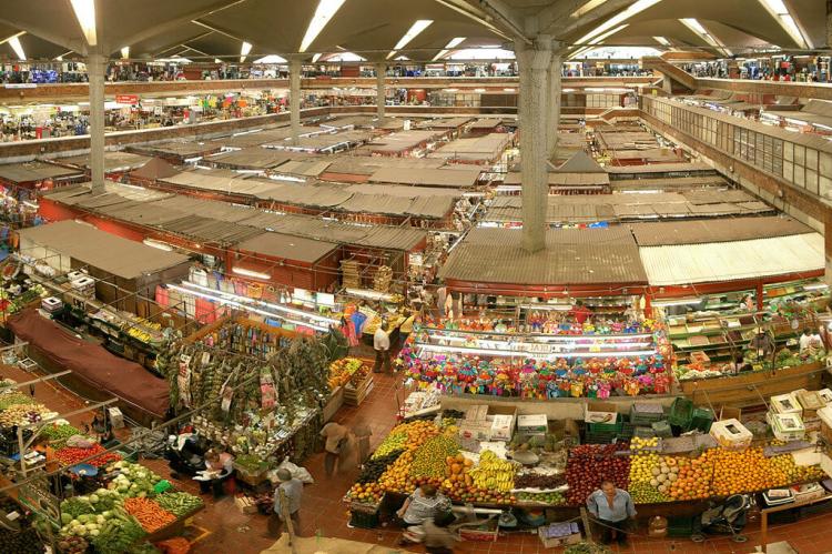 Interior panorama of the Mercado Libertad "San Juan de Dios", Guadalajara