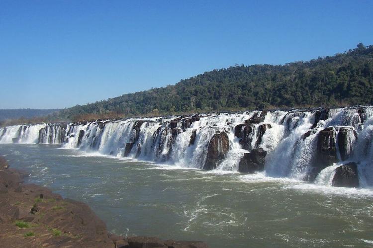 The Moconá or Yucumã Falls over the Uruguay River on the Argentina-Brazilian border