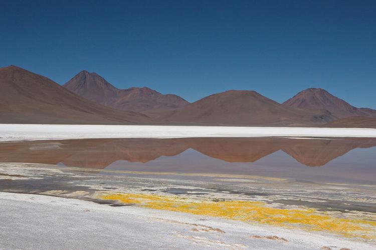 View from inside the La Pacana caldera towards the western margin, Altiplano-Puna volcanic complex