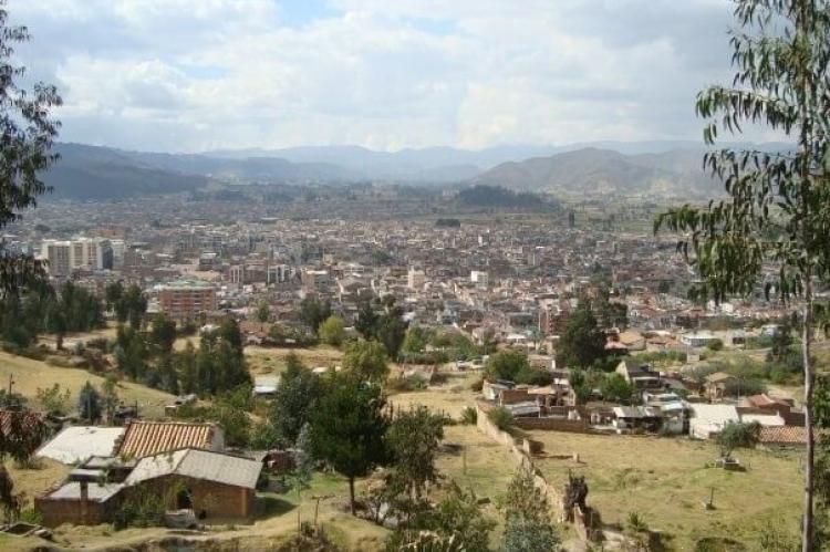 View of Sogamoso in the Iraca Valley, Colombia