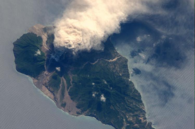 Soufriere Hills Volcano, Montserrat (NASA, International Space Station)
