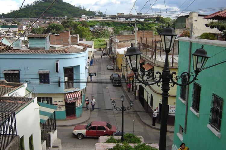 Typical street in Tegucigalpa, Honduras
