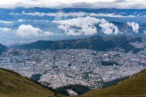 Panoramic view of Quito, Ecuador