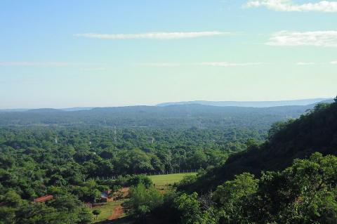 Landscape of Yaguarón, Paraguay