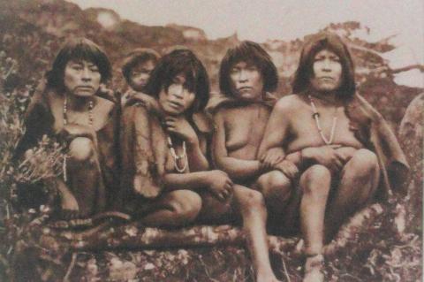 Members of the Yahgan people, an Indigenous people native to the Southern Cone of South America.