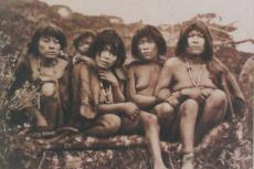 Members of the Yahgan people, an Indigenous people native to the Southern Cone of South America.